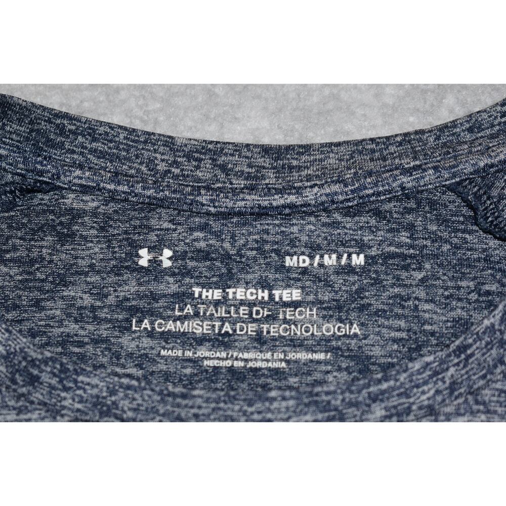 Under Armour Tech Tee Shirt Mens Size Medium Performance HeatGear Blue Gym - Picture 4 of 6